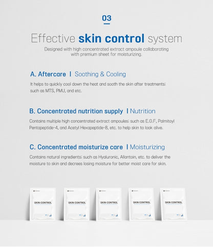 Ingredients of Dr. Drawing Skin Control Hyaluronic Aqua Solution Sheet Mask displayed, featuring key components like peptide and EGF.