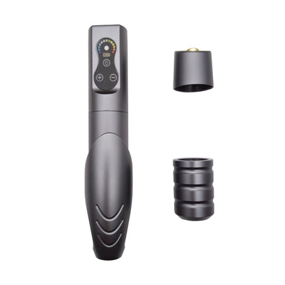 MO Wireless Permanent Makeup Tattoo Pen Machine in stylish gray, featuring adjustable components for unique procedures. The go-to choice for artists using a Permanent Makeup wireless machine and Pmu machine.