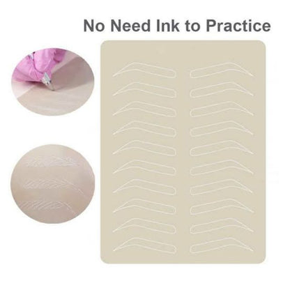 Eyebrow Tattoo Practice Skin Silicone Fake Tattoo Training Microblading Practice Skin For Makeup Microblading Eyebrow and Beginners 1 sheet - SD Cosmetics Care