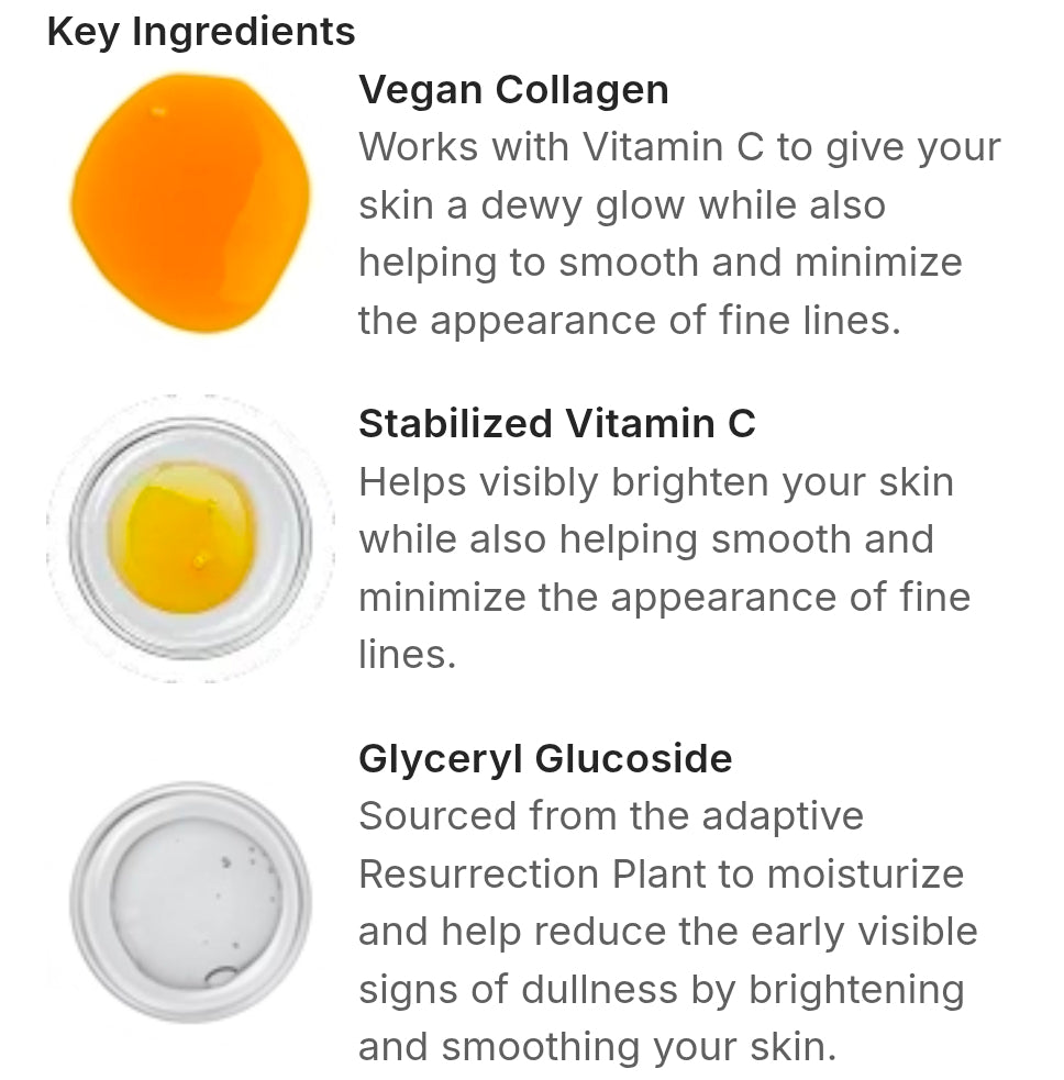 Nu Skin Vitamin C Serum with Vegan Collagen - 15ml Brightening & Hydrating Serum - SD Cosmetics Care