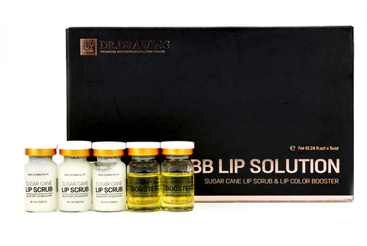 Dr. Drawing BB Lip Solution Set of 5 vials, perfect for pre- and post-BB Lips treatment with hydrating lip care.