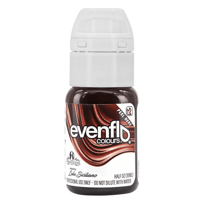 Permablend Evenflo Terra permanent makeup pigment in 15ml packaging, vegan-friendly and cruelty-free.