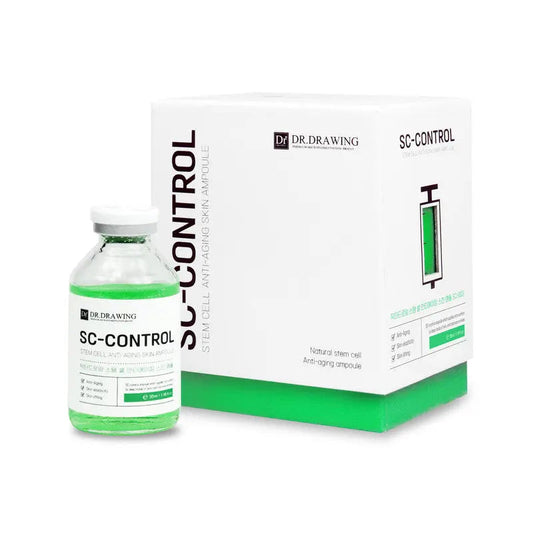 Dr. Drawing SC CONTROL Serum 35ml bottle showcasing its soothing and hydrating formula for sensitive skin.