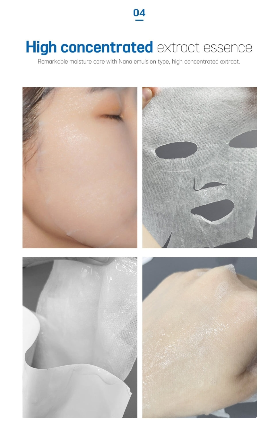 Before and after results of using Dr. Drawing Skin Control Hyaluronic Aqua Solution Sheet Mask, showcasing plump and glowing skin.