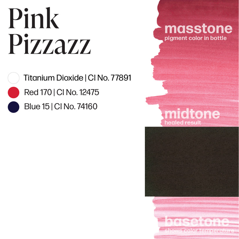 Permablend Pink Pizzazz 15ml lip pigment showcasing its vibrant berry color, ideal for permanent makeup applications.