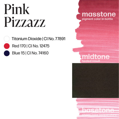 Permablend Pink Pizzazz 15ml lip pigment showcasing its vibrant berry color, ideal for permanent makeup applications.