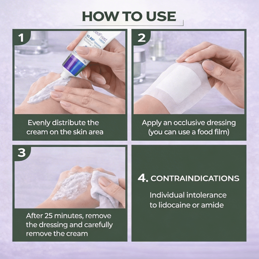 Leed Frost Cream 500g Lidocaine 10.56% Topical Numbing Anaesthetic For Procedures - SD Cosmetics Care