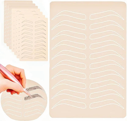 Eyebrow Tattoo Practice Skin Silicone Fake Tattoo Training Microblading Practice Skin For Makeup Microblading Eyebrow and Beginners 1 sheet - SD Cosmetics Care