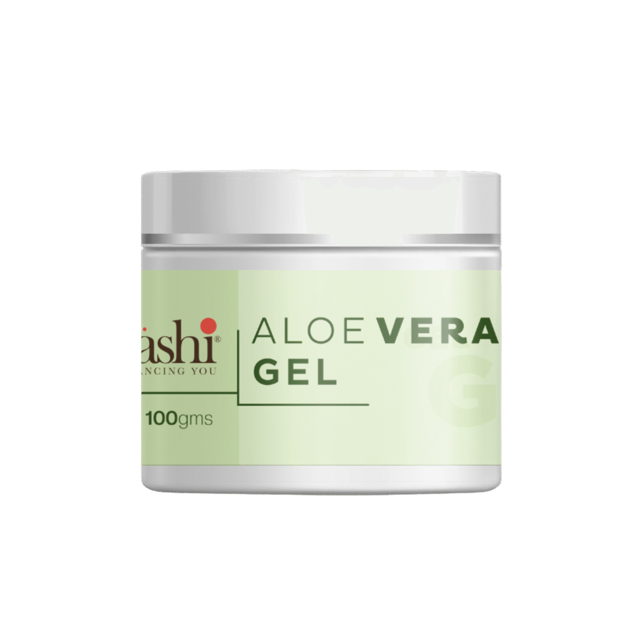 Aashi Aloevera Gel 300gms in a stylish container, perfect for providing deep hydration and soothing relief for skin after sun exposure or sensitivity.