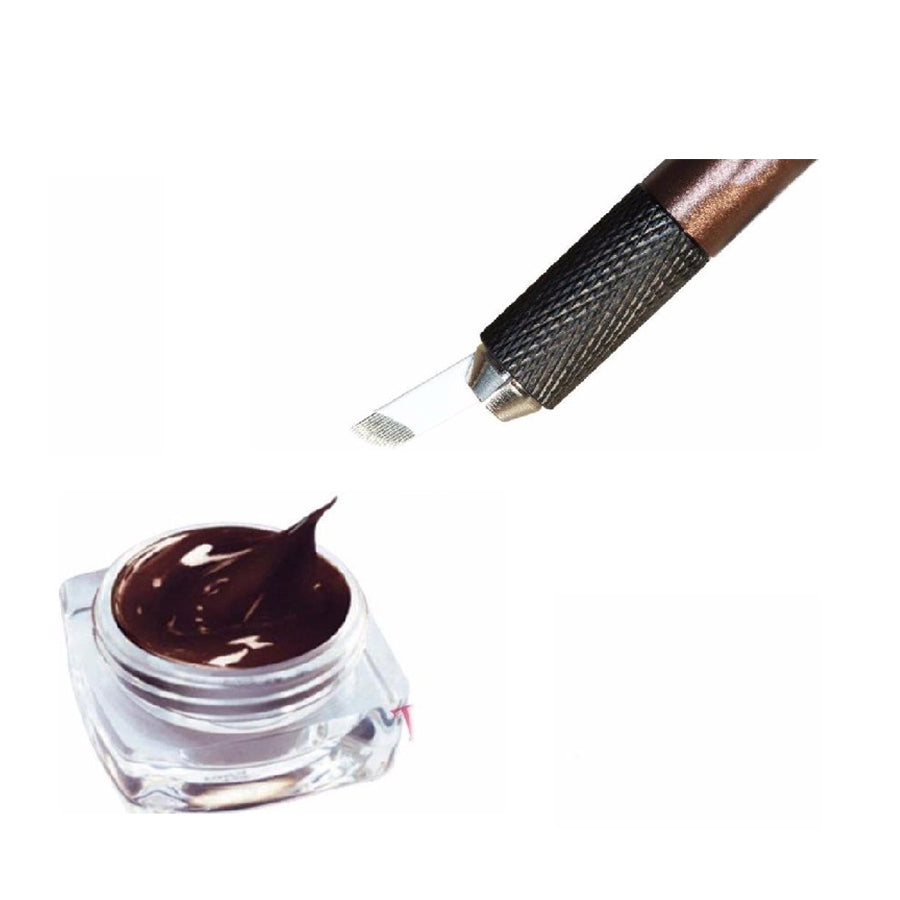 Goochie Microblading Mannual Pen For Tattoo Permanent Makeup featuring a lightweight aluminum design for precise beauty work using Microblading blades, Microblading Mannual pen, and Microblading pencil techniques